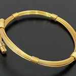 Monet Vintage 60’s Gold-tone Wire Cuff Bangle Bracelet 14g Photo 4