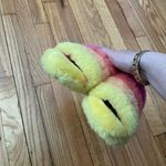 UGG Rainbow Fluff Yeah Sheepskin Slide Slingback Colorful Coquette Fuzzy Sandal neon Pop Bright Parade Proud Festival Winter Warm Photo 7