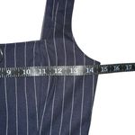 NWT NICHOLAS Pinstripe Suiting O Ring Zipper Navy Mini Dress 2 Blue Photo 5