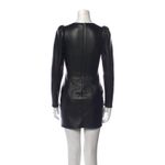 Ronny Kobo Collection black faux leather cutout long sleeve mini dress large NEW Photo 5