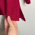 Eileen Fisher Сherry Red Drop 3/4 Sleeve Boat Neck Sweater Merino Wool Alpaca S Photo 5