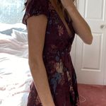 Kimchi Blue Urban Outfitters Maroon Floral Romper Photo 3