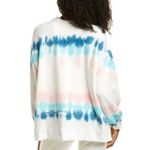 Electric & Rose Neil White Blue Tie Dye Striped Pullover Sweatshirt Size XS NWT Photo 1