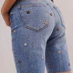 Driftwood x Free People Bermuda Floral Embroidered Denim Shorts NWT Photo 3