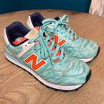 New Balance  574 Summer Waves Sneakers Shoes Aqua Coral Women’s 8 Photo 0