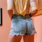 Yellow And White Striped Cropped Sweater Top Photo 2