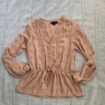 indigo. Poppy dusty pink peasant blouse. Photo 9