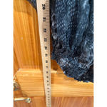 Jeff Gallano Paris 100% Silk Sheer Animal Print Crinkled Blouse France Sz 2 Black Photo 4