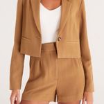 Z Supply  Lucy Airy Brown Flowy Shorts Large Photo 2