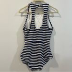 Lands End Navy and White Striped one piece Photo 2