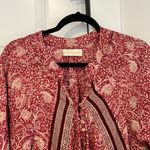 Elegant Red Patterned Maxi Dress Size M Photo 2