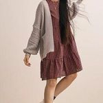 Madewell Short Sleeve Tiered Gingham Check Mini Dress XXS Photo 0