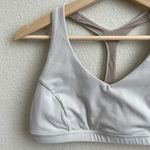 Lululemon White Arise Light Support Racerback Athletic Workout Sports Bra Photo 5