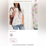 Magnolia Pearl NWT  Berry Little Archer Tee - white wild strawberries - one size Photo 9