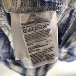 Old Navy  Womens Plaid The Boyfriend Flannel Shirt Blue & White M Photo 3