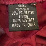 Adrianna Papell  Maroon Sleeveless V-neck Silk Cocktail Dress Elegant Size 10 Photo 7