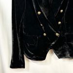 Rachel Zoe  Medium Blazer Jacket Black Velvet Double Breasted Dark Academia 868 Photo 5