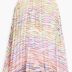 Amur NEW Estfan Pleated Ruffled Printed Mini Dress in Double Rainbow Women's 0 Photo 1