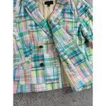 Talbots Women's Double Breasted Plaid Patchwork Blazer Jacket Size 12 Career Photo 13