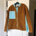 Free People Jacket Rivington Sherpa Oversized Fleece Winter Amber Combo S NWT Photo 1