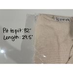 Aerie  Sweatshirt Women XXL Cream Waffle Knit Thermal Crewneck Pullover Oversized Photo 6