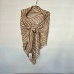 INC International Concepts Triangle Zebra Print Scarf Wrap Natural Beige Mocha Tan Photo 1