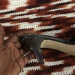 Yellow Box Y2K Glamour Evening Brown Black Gold Genuine Leather Jewel Fur Hair Kitten Heel Shoes Pumps Sandal Mules Open Peep Toe #whimsygoth #prom #dinner #evening #formal Size 7.5  Photo 6