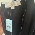 Loft Seamed Linen Blend Midi Dress Black White Preppy Feminine Chic Photo 9