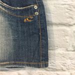 O'Neill Juniors Distressed Washed Denim Flap Button Pocket Mini Skirt.Size 3 Photo 1