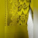 Valentina Romantic Sexy Lace Detail Jumpsuit in Yellow Size Large Photo 3