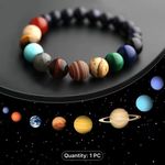 1pc Fashion Eight Planets Beaded Bracelet Natural Stone Cosmic Yoga Multiple Photo 1
