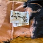 Tie die /tie front tan and black bathing suit top Photo 3