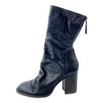Free People  Elle Women's Leather Zip Up Block Heel Round Toe Ankle Boots Size 8 Photo 0