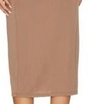 LPA NWT Thalia Crepe Jersey Pull On High Waisted Pencil Midi Skirt Mushroom S Photo 1