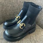 Urban Revivo Ankle‎ Boots size 6 NWT Chain embellishment Black Photo 0