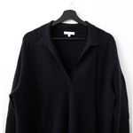 Ann Mashburn  Extra Fine Merino Wool Long Sleeve Black Dress Women's Size Medium Photo 2