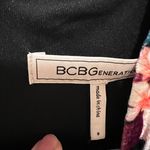 BCBGeneration Mock Neck Velvet Retro Floral Ruffle Hem Mini Dress Size 8 NWT Photo 8