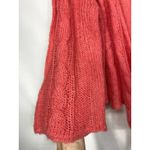 Soft Surroundings  Cardigan Sweater L/XL Open Knit Mohair Wool Blend‎ Coral Pink Photo 3