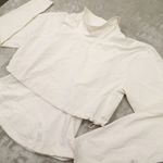 Athleta Whistler Hybrid Top Long Sleeve Tunic Magnolia White size Medium 466649 Photo 2