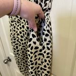 VICI Women’s short sleeve crew neck dress cream with black print size small Photo 4