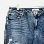 KanCan USA KanCan Nonstretch 100% Cotton Ripped High Rise Dark Wash Mom Jeans Photo 2