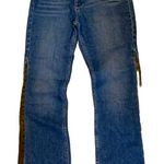 French Connection NWT FCUK Bootleg Dark Wash Jeans Black Stripe Sz 2 13” Waist Photo 0