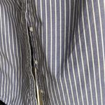 Mossimo size small Women’s button down dress shirt striped blue and white Photo 4