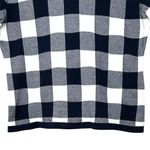 Brooks Brothers  Women’s Short Sleeve Gingham Sweater Top Navy Blue/White Size XL Photo 3
