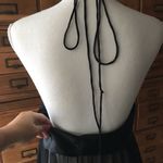 Victoria's Secret  Very Sexy black sheer tie front halter chemise In size large Photo 3