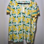 C&C California NWT C & C CALIFORNIA Short-Sleeved Lemon-Themed Shirt - 1X Photo 0
