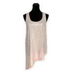 Juicy Couture  | NWT | Large | Pale Pink Silver Metallic Stripe Asymmetrical Tank Photo 1