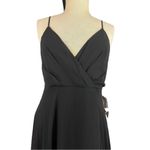 Birdy Grey  Sweetheart V-Neckline Floor Length Chiffon Dress Black  (Kaia) L NWT Photo 4