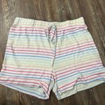 KIKIT Rainbow Striped Pajama Lounge Set Drawstring Waist Size Medium Photo 7