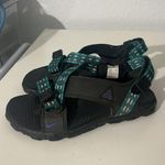 Nike ACG Women’s Outdoor Sandals Size 5 Jade Green Purple Mini Swoosh Photo 1